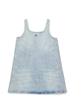 Dresses | Denim-Mania>DIESEL Light denim dress with microstones blue denim
