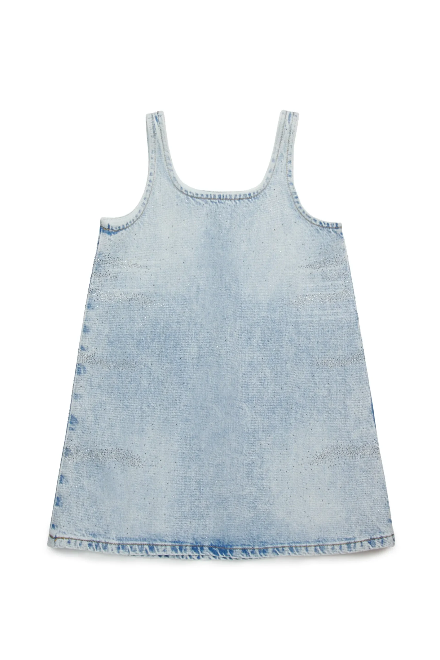 Dresses | Denim-Mania>DIESEL Light denim dress with microstones blue denim