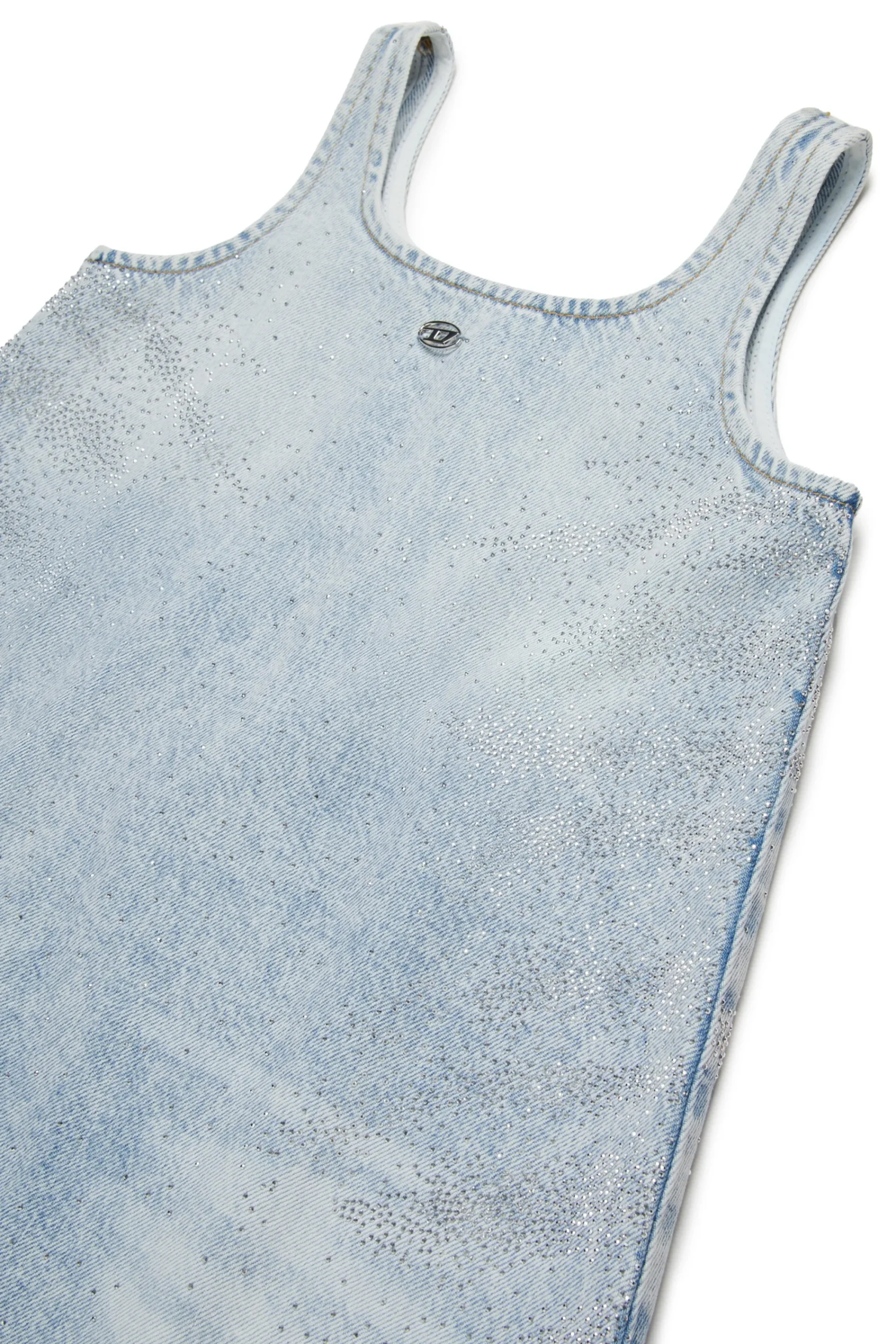 Dresses | Denim-Mania>DIESEL Light denim dress with microstones blue denim