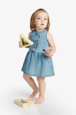 Dresses | Denim-Mania>DIESEL Light denim dress with Oval D logo blue denim
