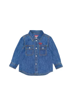 Shirts | Denim-Mania>DIESEL Light denim shirt blue denim