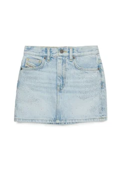 Skirts | Denim-Mania>DIESEL Light denim skirt with microstones blue denim