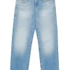 Denim-Mania | Denim-Mania>DIESEL Light straight jeans with abrasions - 2020 D-Viker blue denim