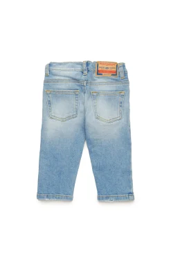 Jeans | Denim-Mania>DIESEL Light straight jeans with abrasions - D-Jools-B blue denim