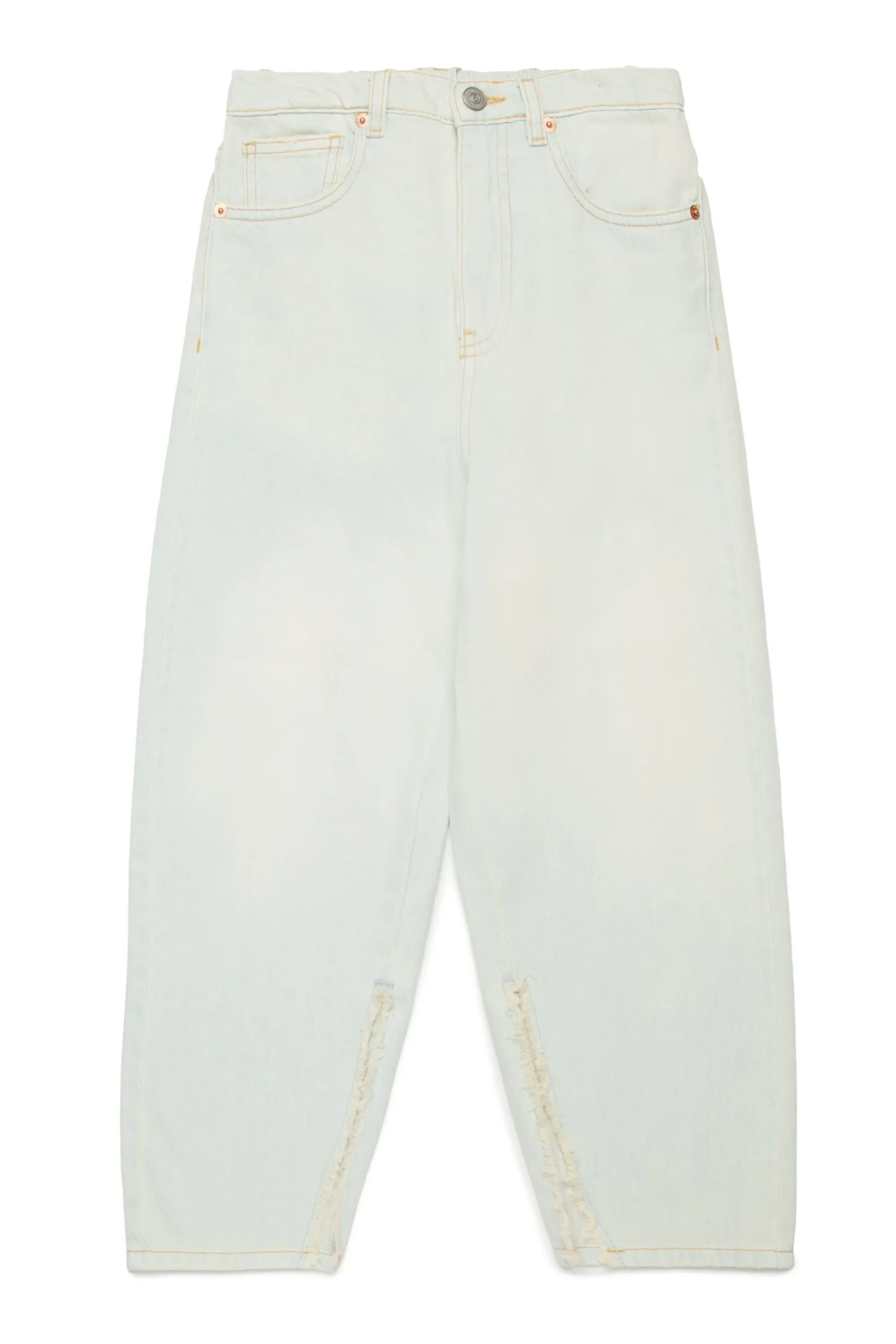 Jeans | Denim-Mania>MM6 MAISON MARGIELA Light worn-effec jeans with splits blue denim