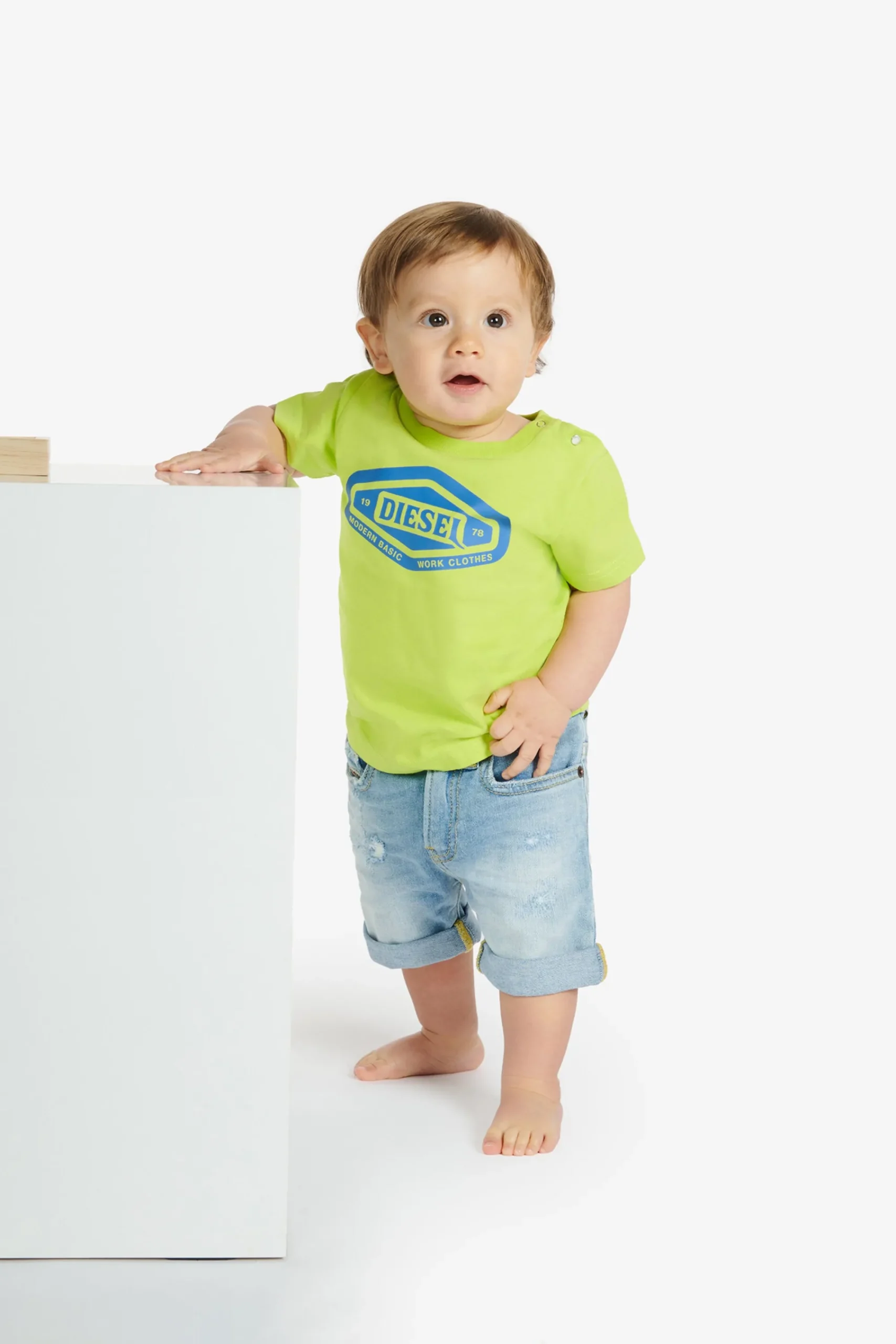 Denim-Mania | Denim-Mania>DIESEL Light-coloured jeans shorts with abrasions blue denim