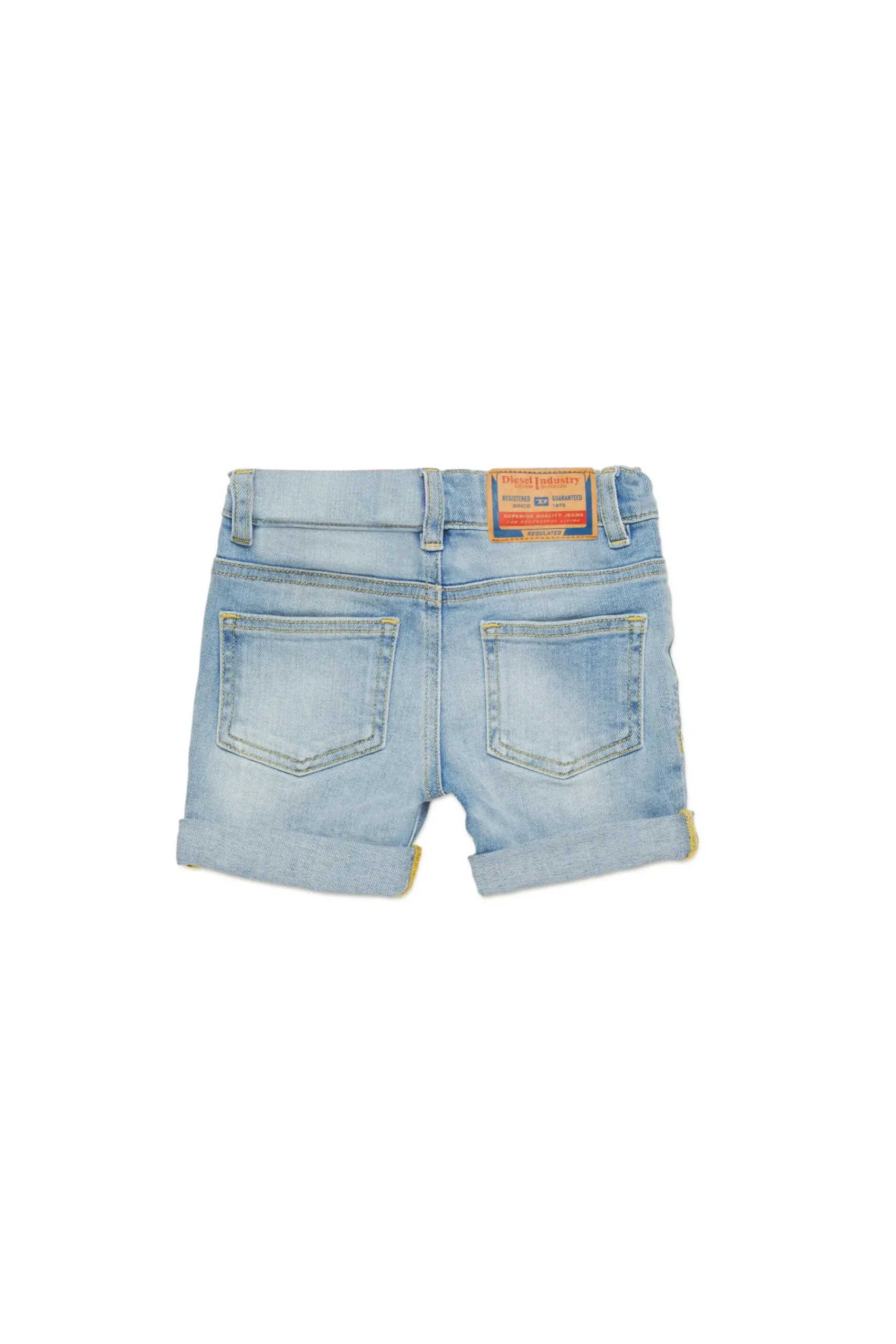 Denim-Mania | Denim-Mania>DIESEL Light-coloured jeans shorts with abrasions blue denim