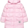 Jackets And Padded Jackets | Jackets And Padded Jackets>N°21 Lightweight hooded long padded jacket light pink