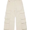 Jeans | Denim-Mania>DIESEL Linen-blend cargo straight jeans - D-Argjx off white