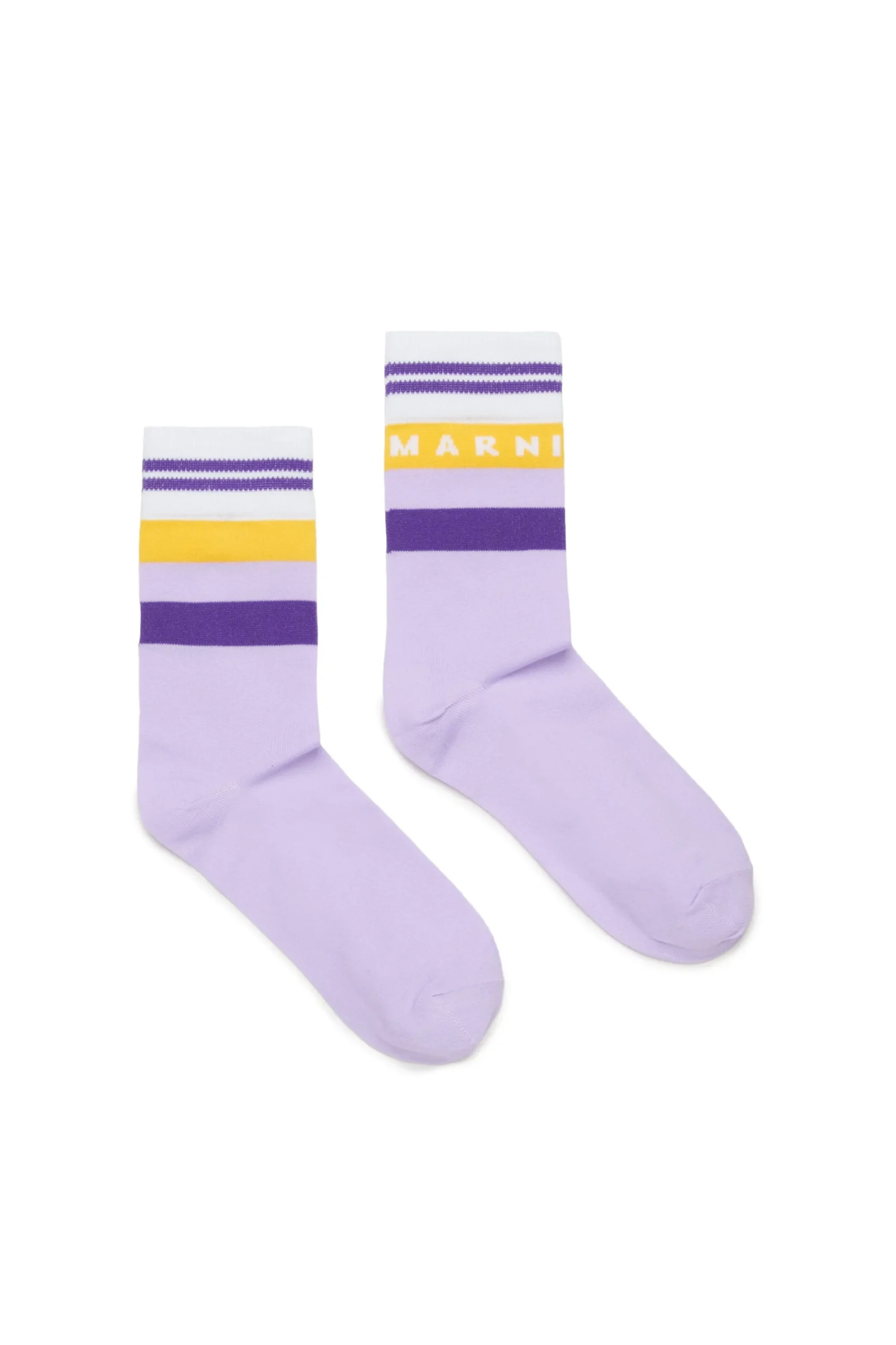 Socks>MARNI Logo branded nylon socks camellia rose