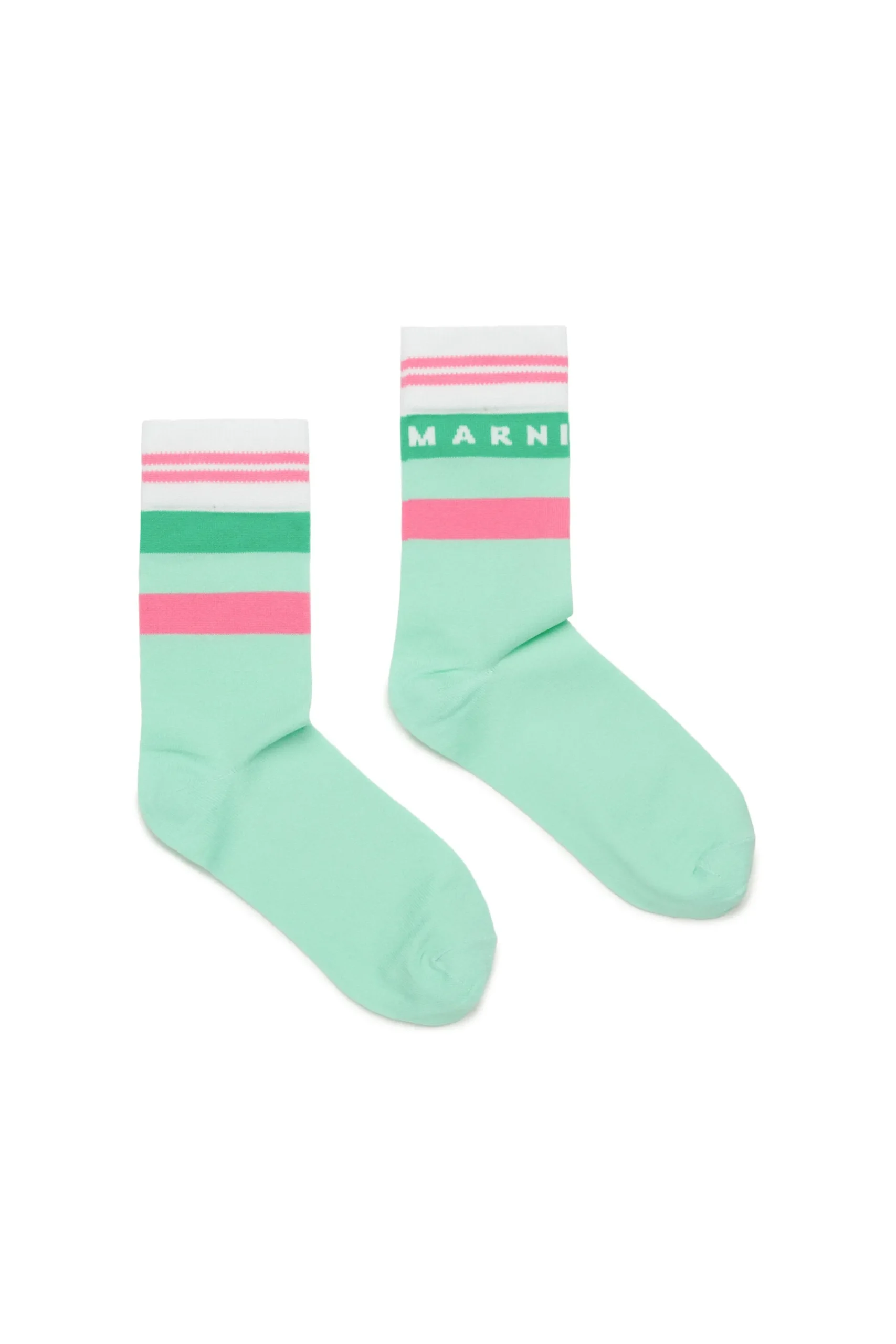 Socks>MARNI Logo branded nylon socks placid blue