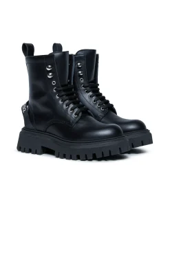 Boots And Combat Boots | Boots And Combat Boots>DSQUARED2 Logo lace-up boots black