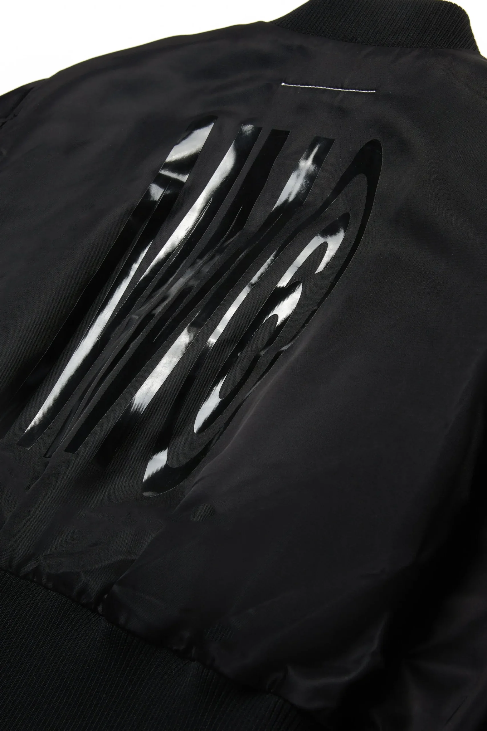 Jackets And Padded Jackets | Jackets And Padded Jackets>MM6 MAISON MARGIELA Long bomber jacket with maxi logo black