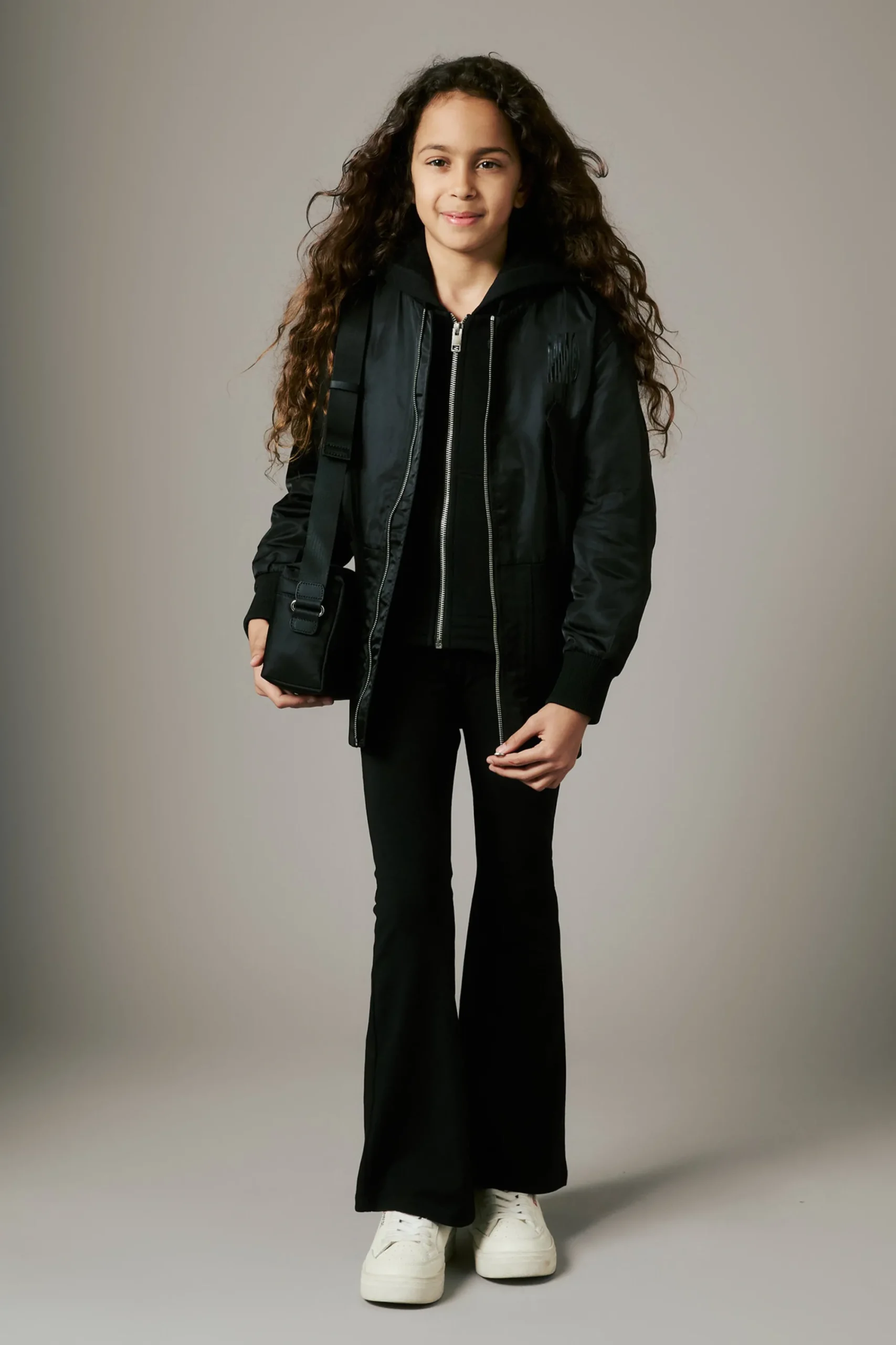 Jackets And Padded Jackets | Jackets And Padded Jackets>MM6 MAISON MARGIELA Long bomber jacket with maxi logo black