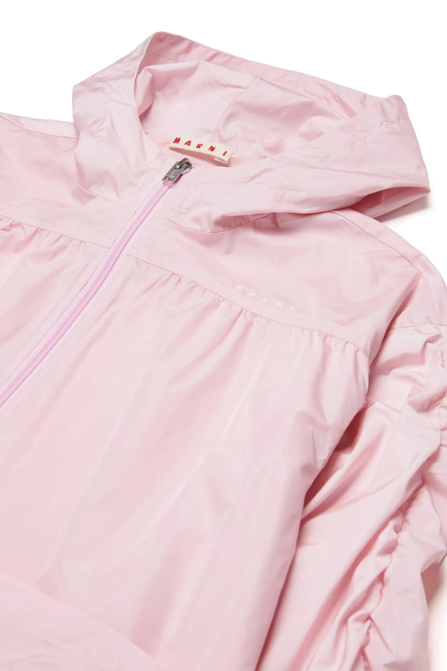 Jackets And Padded Jackets>MARNI Long branded windbreaker jacket light pink