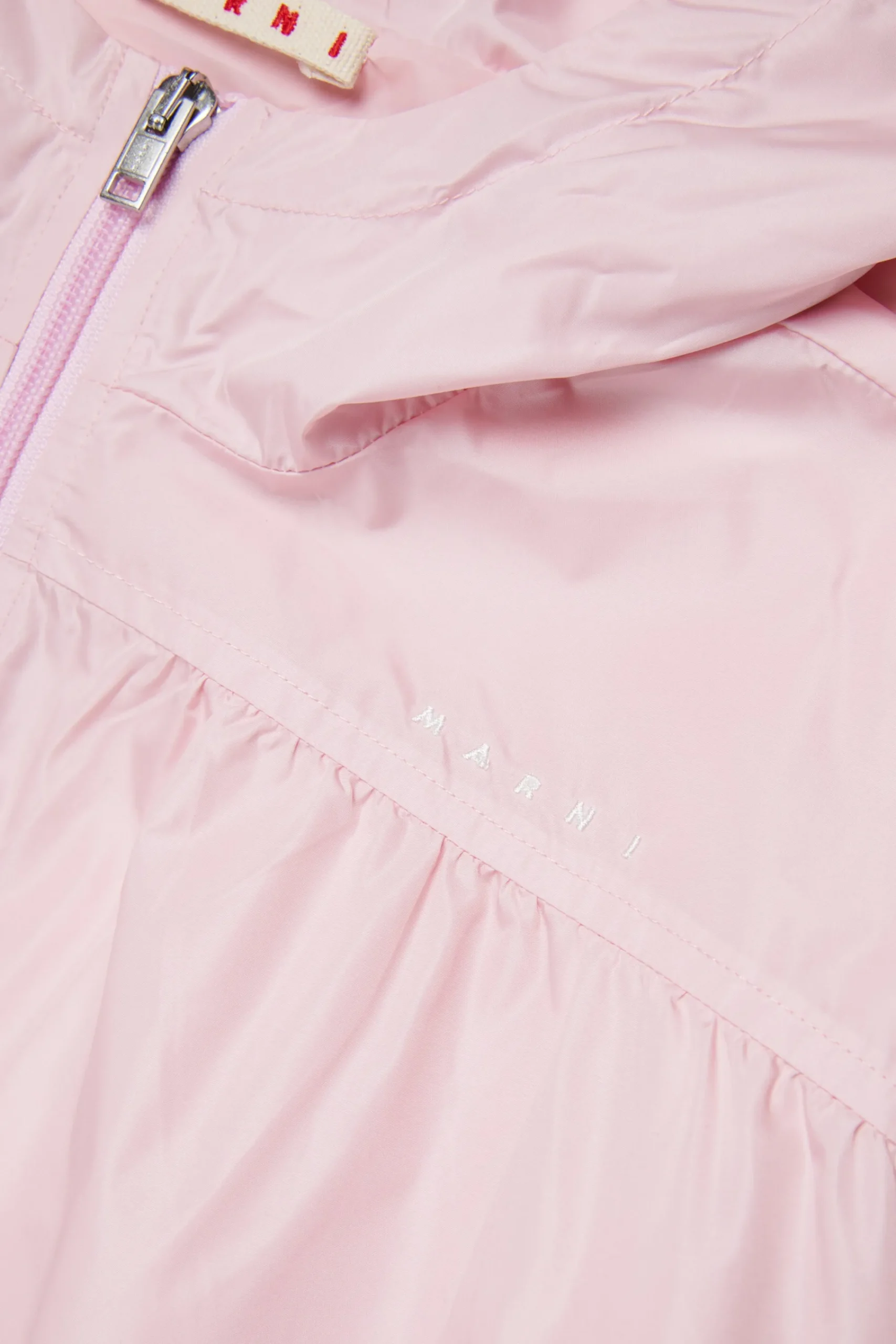 Jackets And Padded Jackets>MARNI Long branded windbreaker jacket light pink