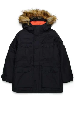 Jackets And Padded Jackets | Jackets And Padded Jackets>DIESEL Long down jacket with front pockets black