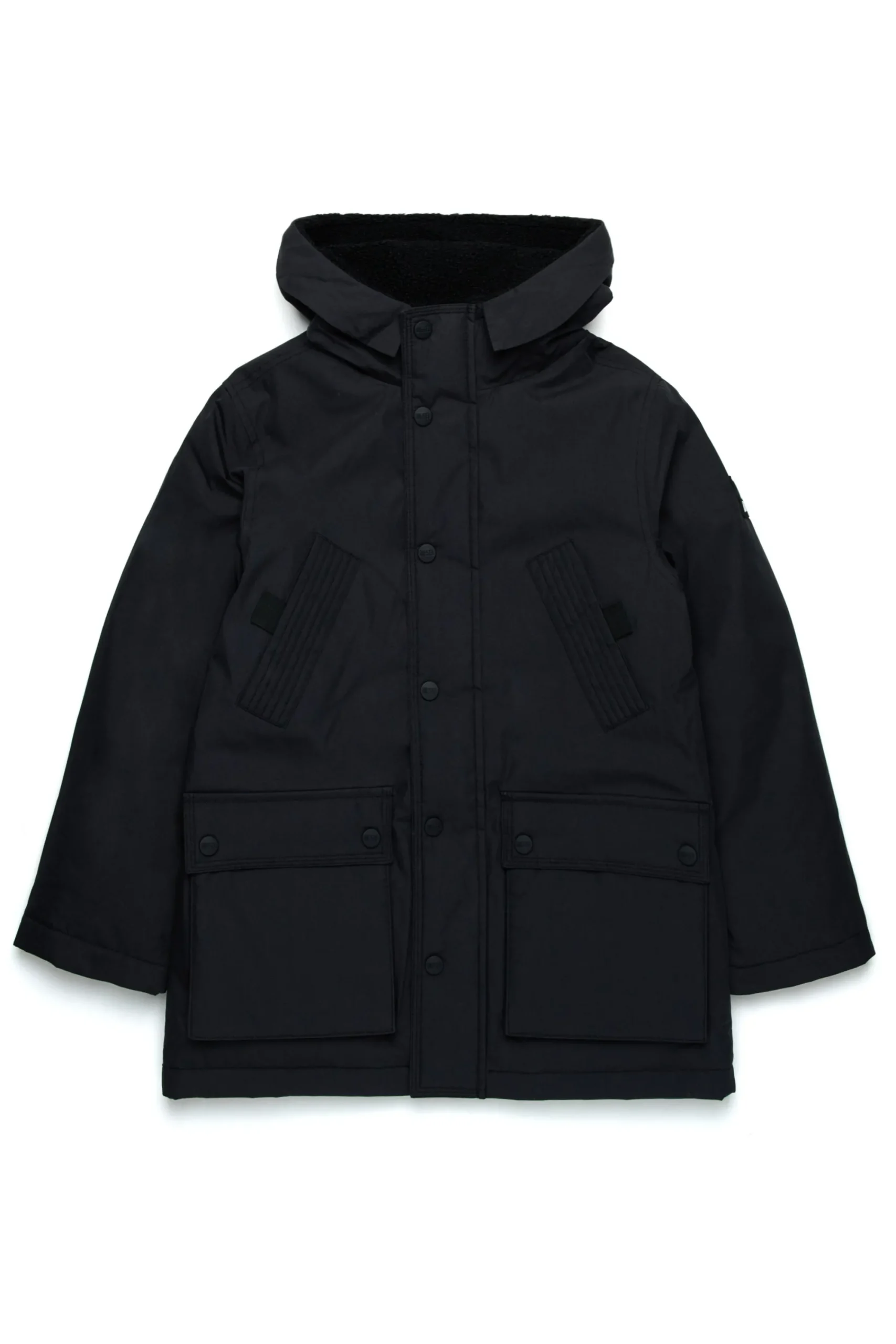 Jackets And Padded Jackets | Jackets And Padded Jackets>DIESEL Long padded jacket with front pockets black