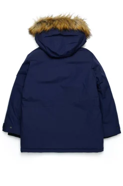 Jackets And Padded Jackets | Jackets And Padded Jackets>DIESEL Long padded jacket with front pockets blue peacoat