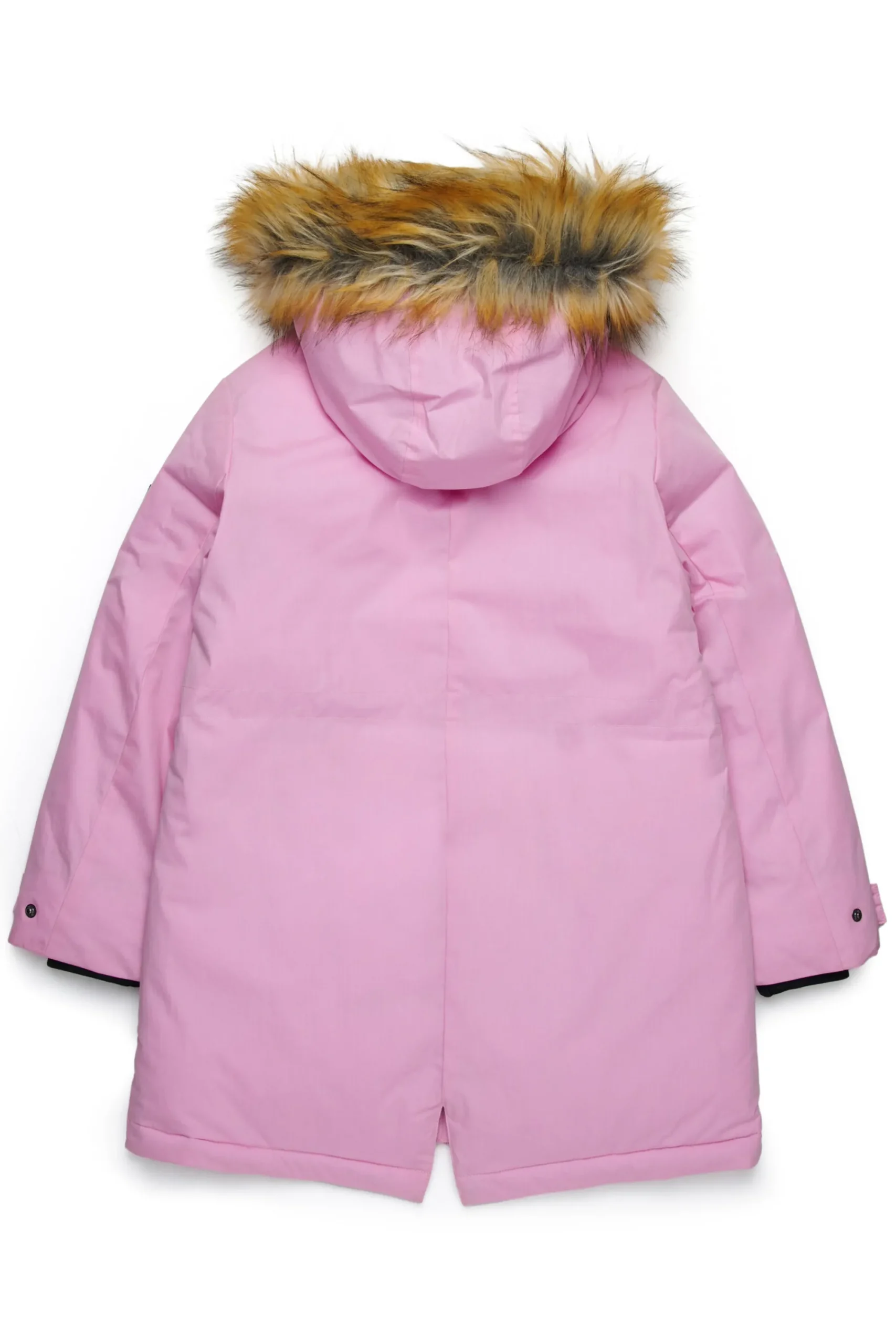 Jackets And Padded Jackets>DIESEL Long padded jacket with front pockets light pink
