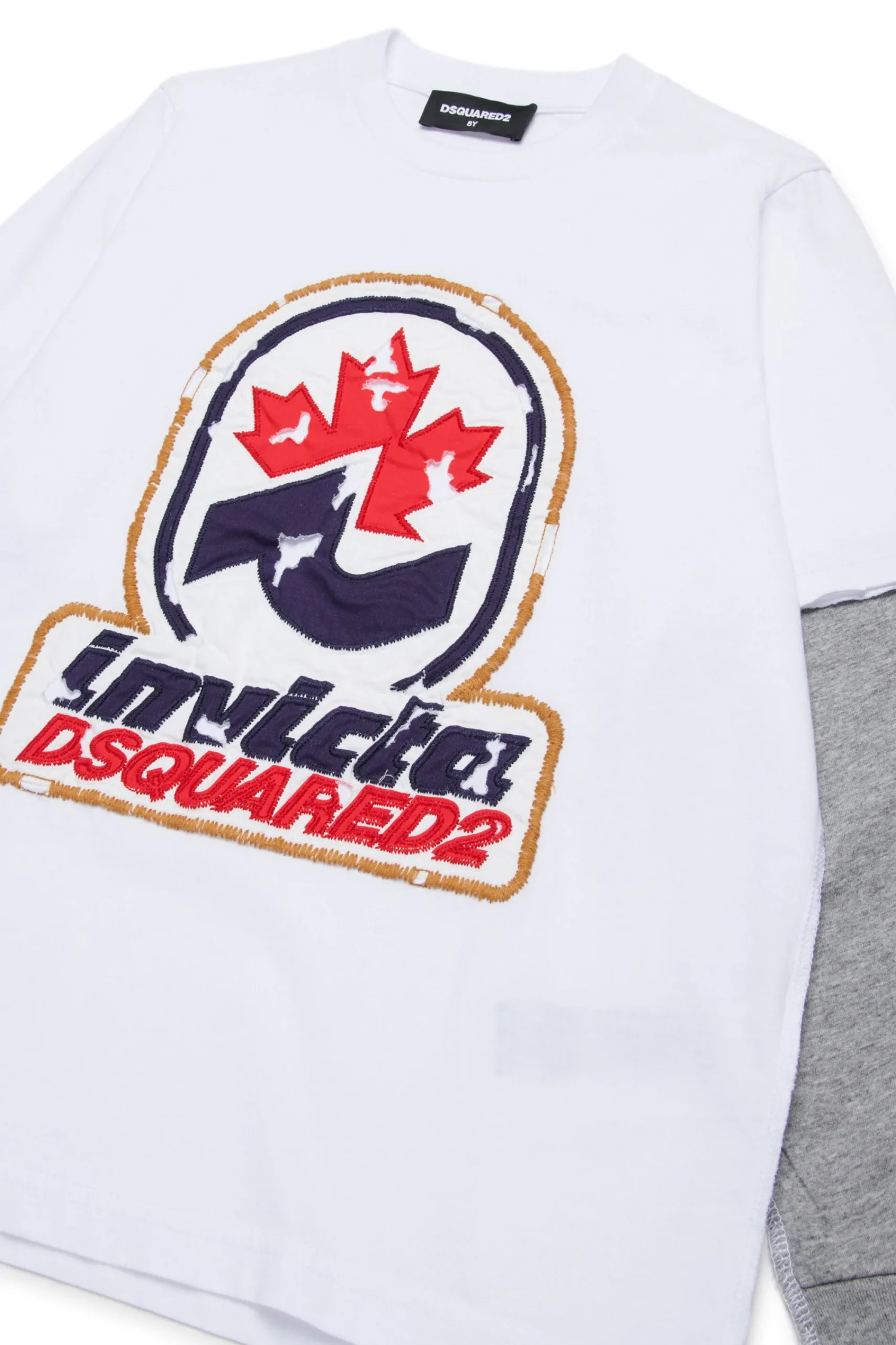 T-Shirts | T-Shirts>DSQUARED2 Long-sleeved T-shirt Invicta x white