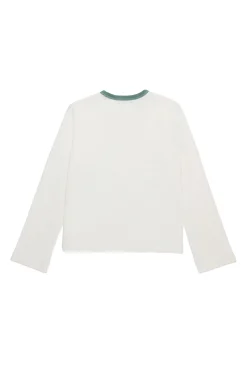 T-Shirts>MAX&Co. Long-sleeved T-shirt with logo white