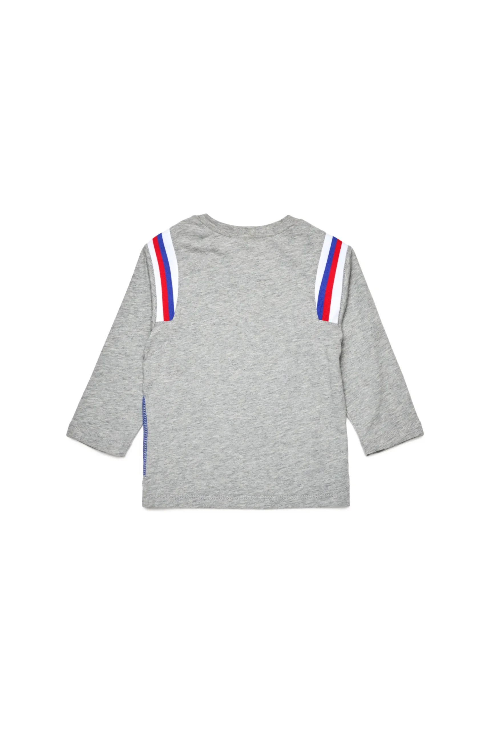T-Shirts>DSQUARED2 Long-sleeved T-shirt with ribbon inserts light grey melange