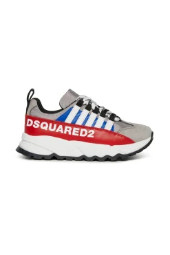 Sneakers | Sneakers>DSQUARED2 Low top sneakers with logo and bold sole grey