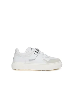 Sneakers | Sneakers>DSQUARED2 Low trainers with strap ICON white