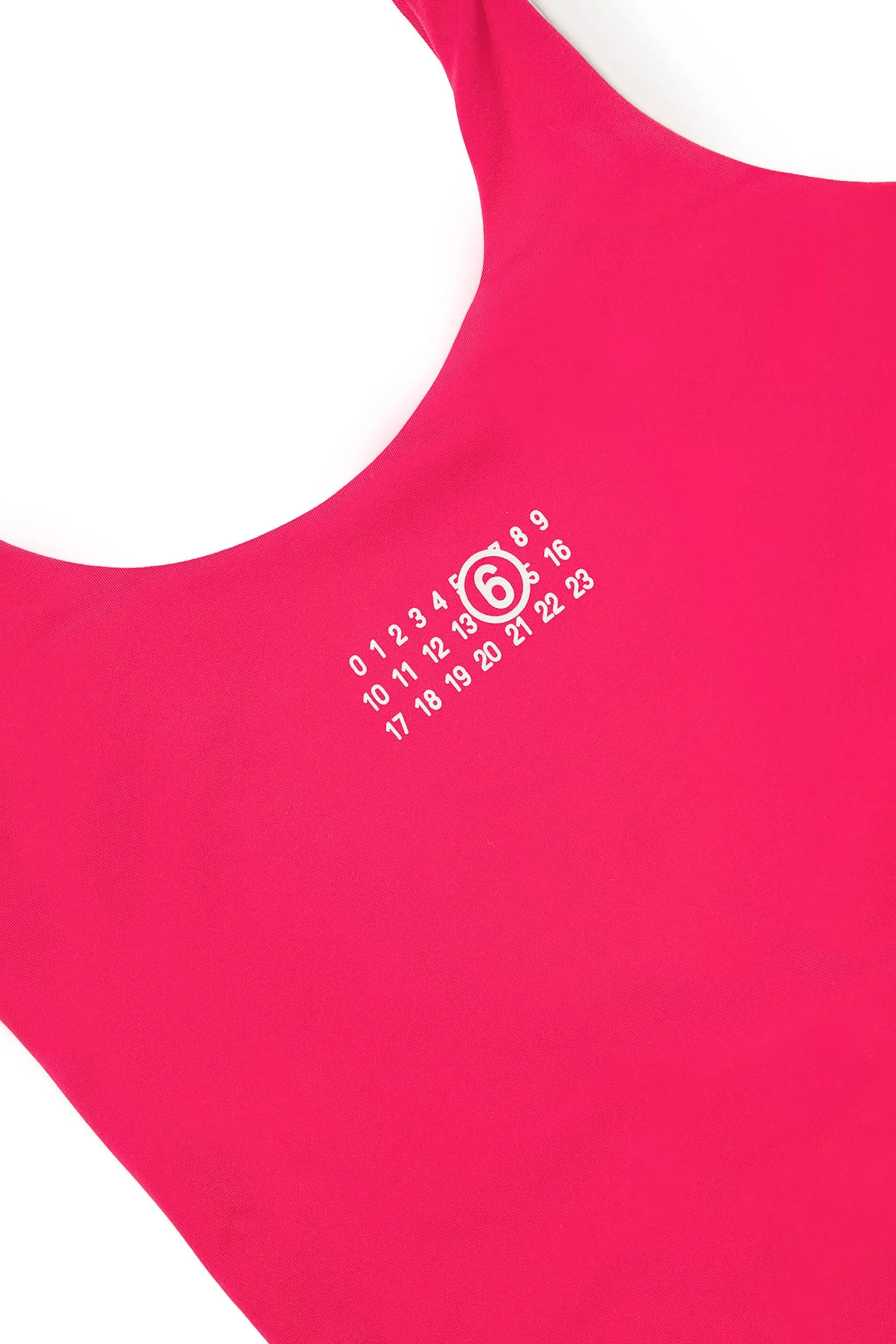 Swimwear | Logomania>MM6 MAISON MARGIELA Lycra one-piece swimsuit with branded numeric logo super pink