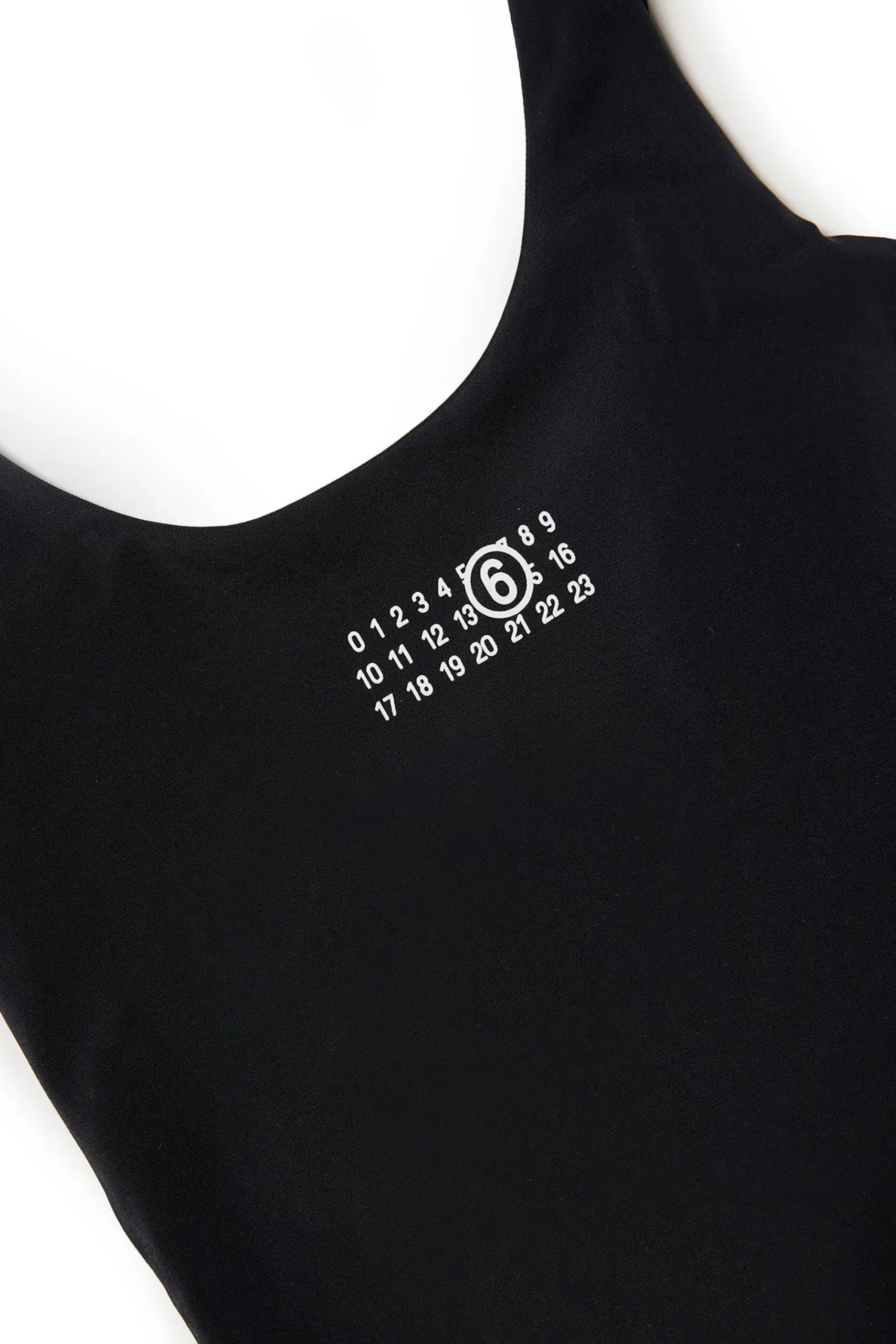Swimwear | Logomania>MM6 MAISON MARGIELA Lycra one-piece swimsuit with branded numeric logo black