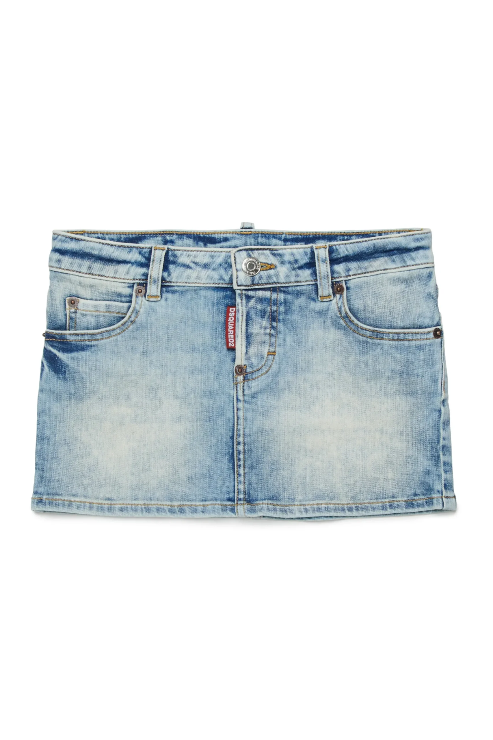 Skirts | Denim-Mania>DSQUARED2 Marbled-effect denim skirt blue denim