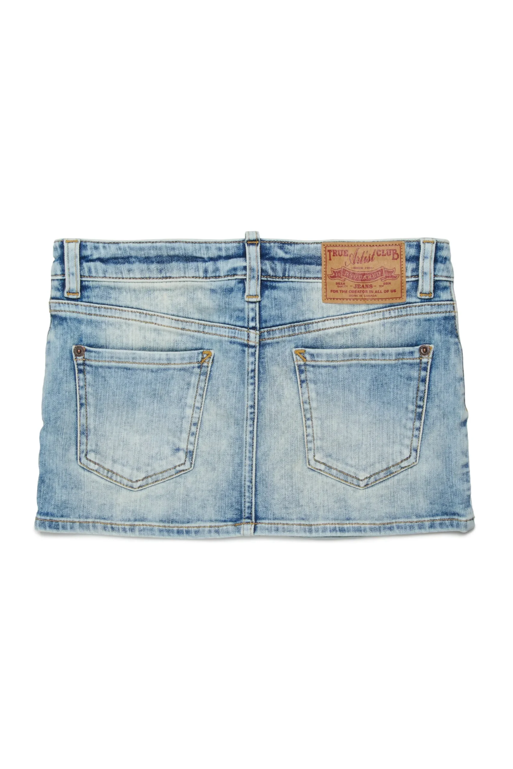 Skirts | Denim-Mania>DSQUARED2 Marbled-effect denim skirt blue denim