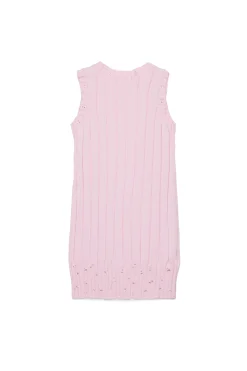 Dresses>MARNI Flower branded ribbed dress light pink