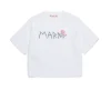 T-Shirts | Logomania>MARNI Flower branded T-shirt white