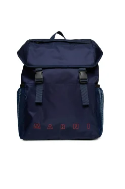 Bags And Backpacks | Backpacks And Belt Bags>MARNI Outline branded backpack blue navy