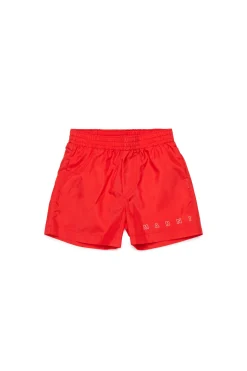 Swimwear | Swimwear>MARNI Outline branded boxer shorts red