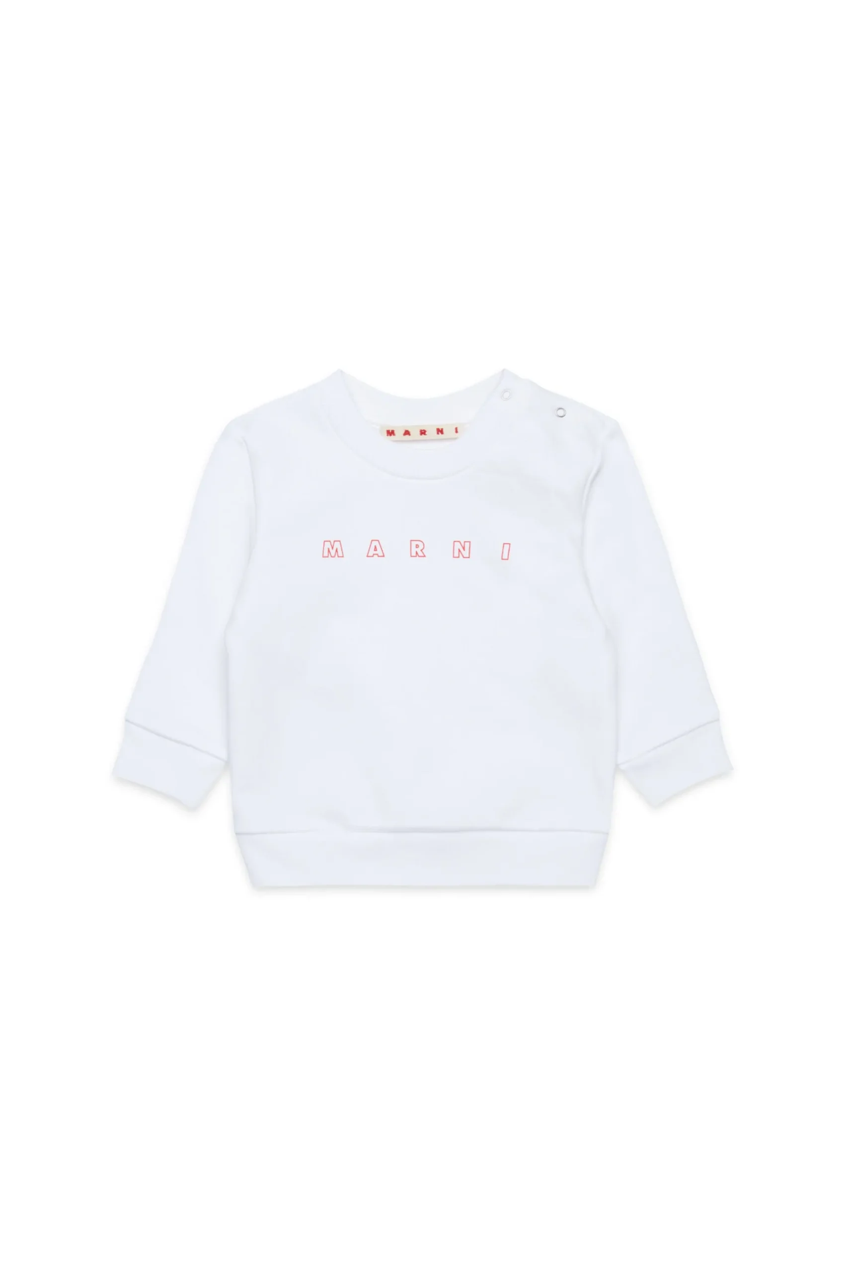 Sweatshirts | Logomania>MARNI Outline branded crew-neck sweatshirt white