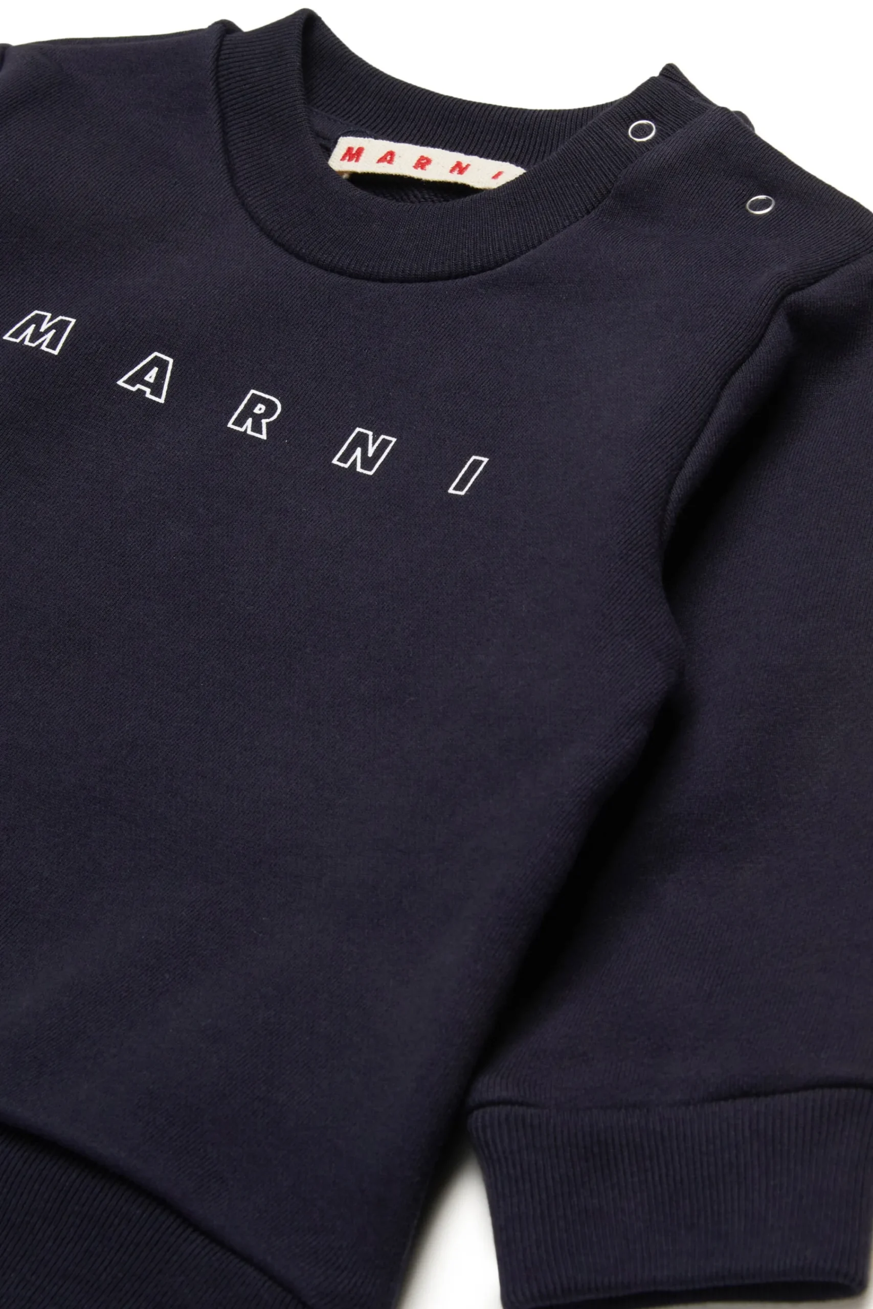Sweatshirts | Logomania>MARNI Outline branded crew-neck sweatshirt blue navy