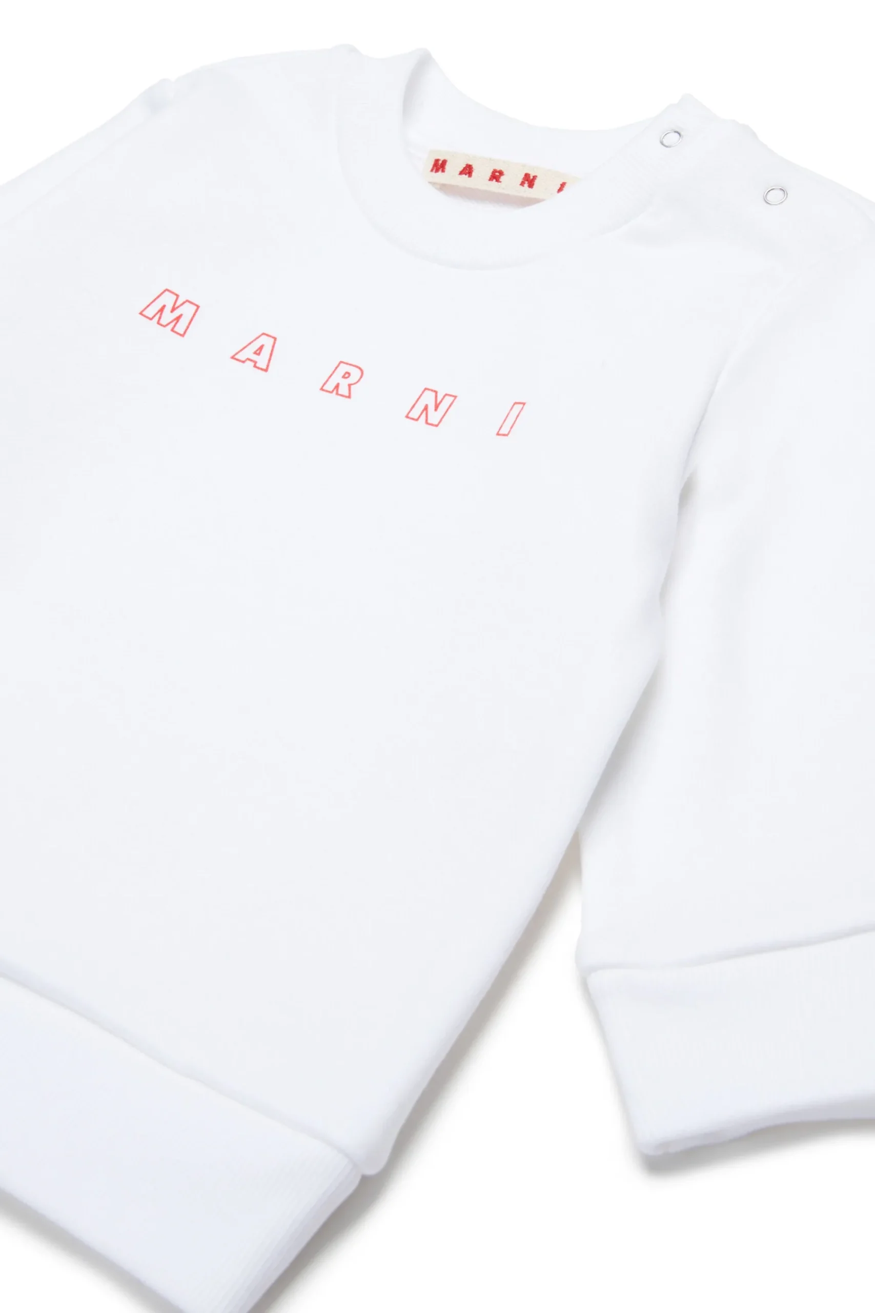 Sweatshirts | Logomania>MARNI Outline branded crew-neck sweatshirt white