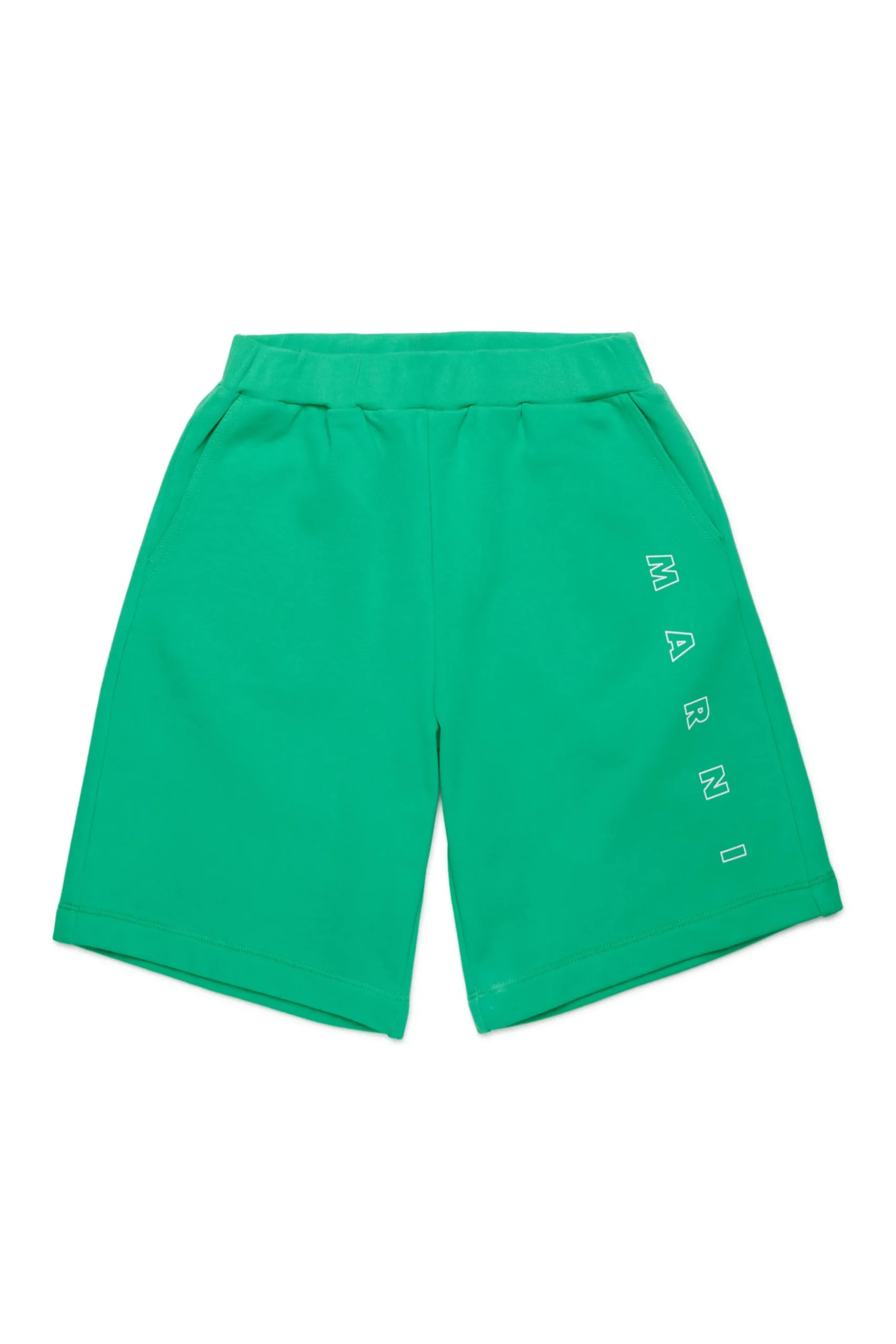Shorts | Activewear>MARNI Outline branded fleece shorts pastel green