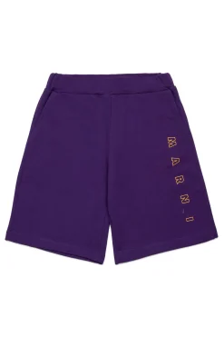 Shorts | Activewear>MARNI Outline branded fleece shorts violet