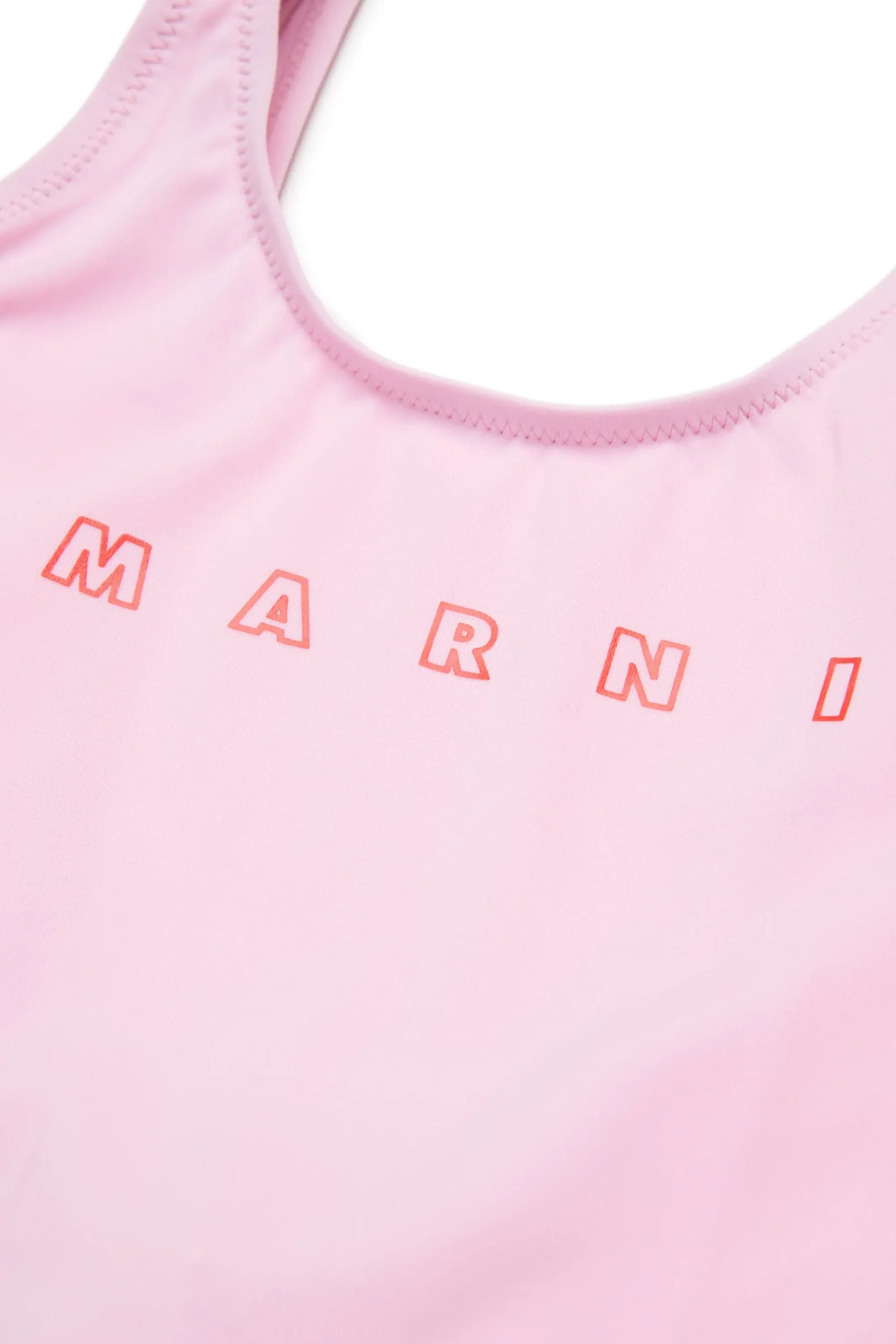Swimwear | Swimwear>MARNI Outline branded one-piece swimsuit light pink