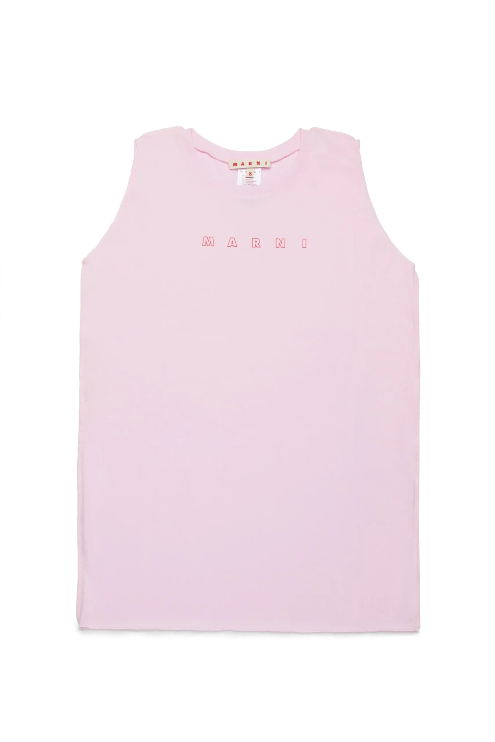 Swimwear>MARNI Outline branded sleeveless cover-up dress light pink
