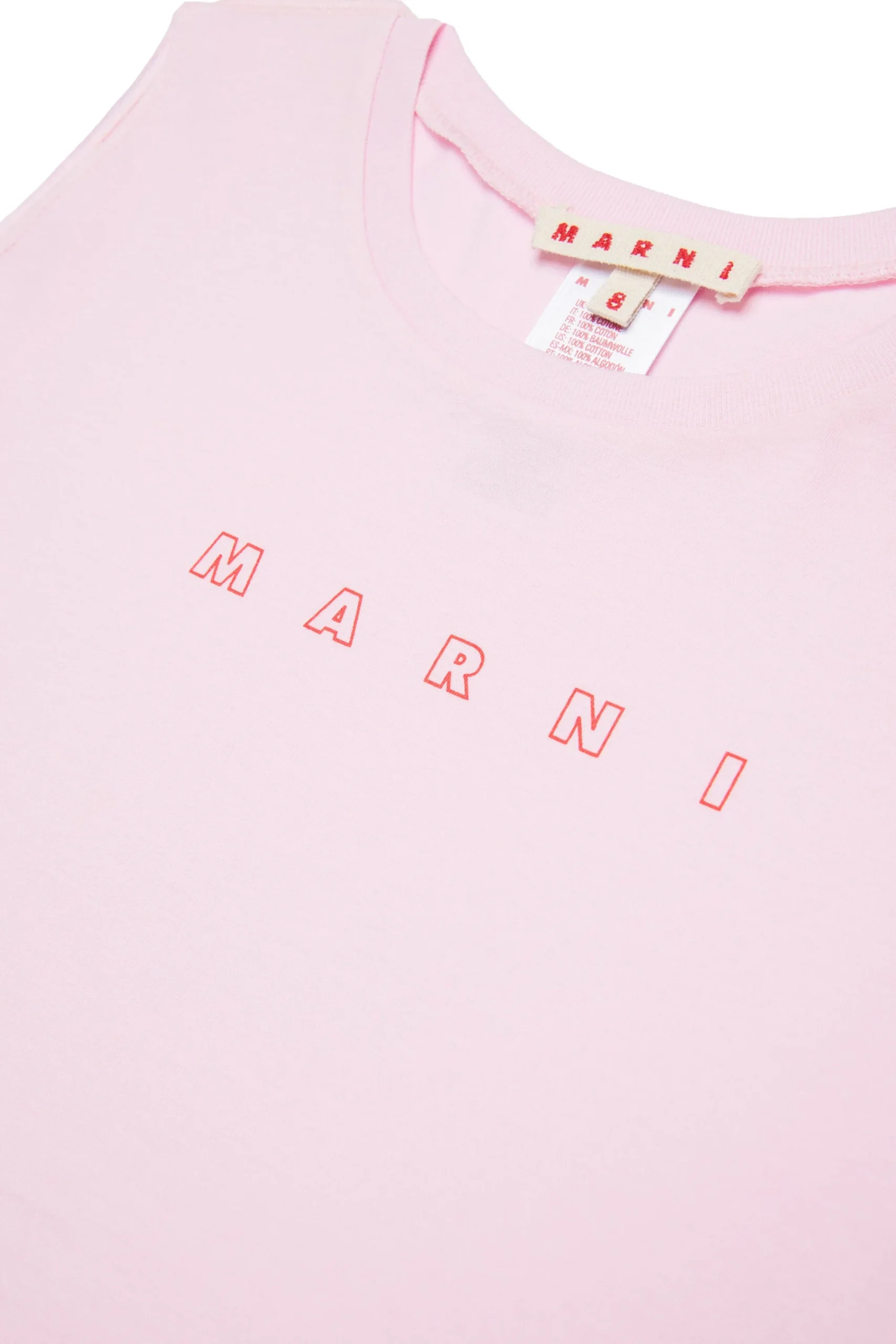 Swimwear>MARNI Outline branded sleeveless cover-up dress light pink