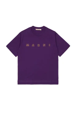 Logomania | Logomania>MARNI Outline branded T-shirt violet