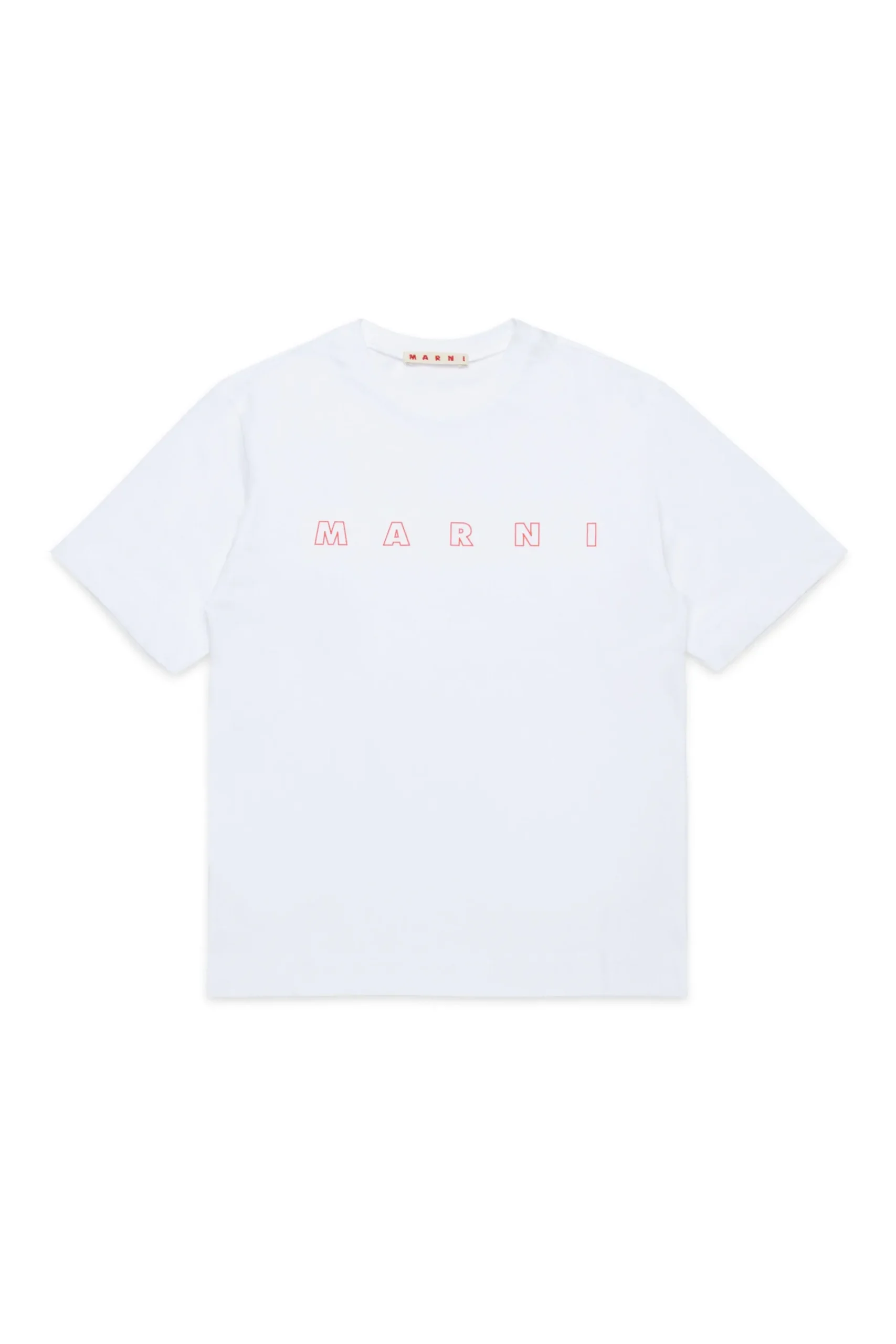 T-Shirts | Logomania>MARNI Outline branded T-shirt white