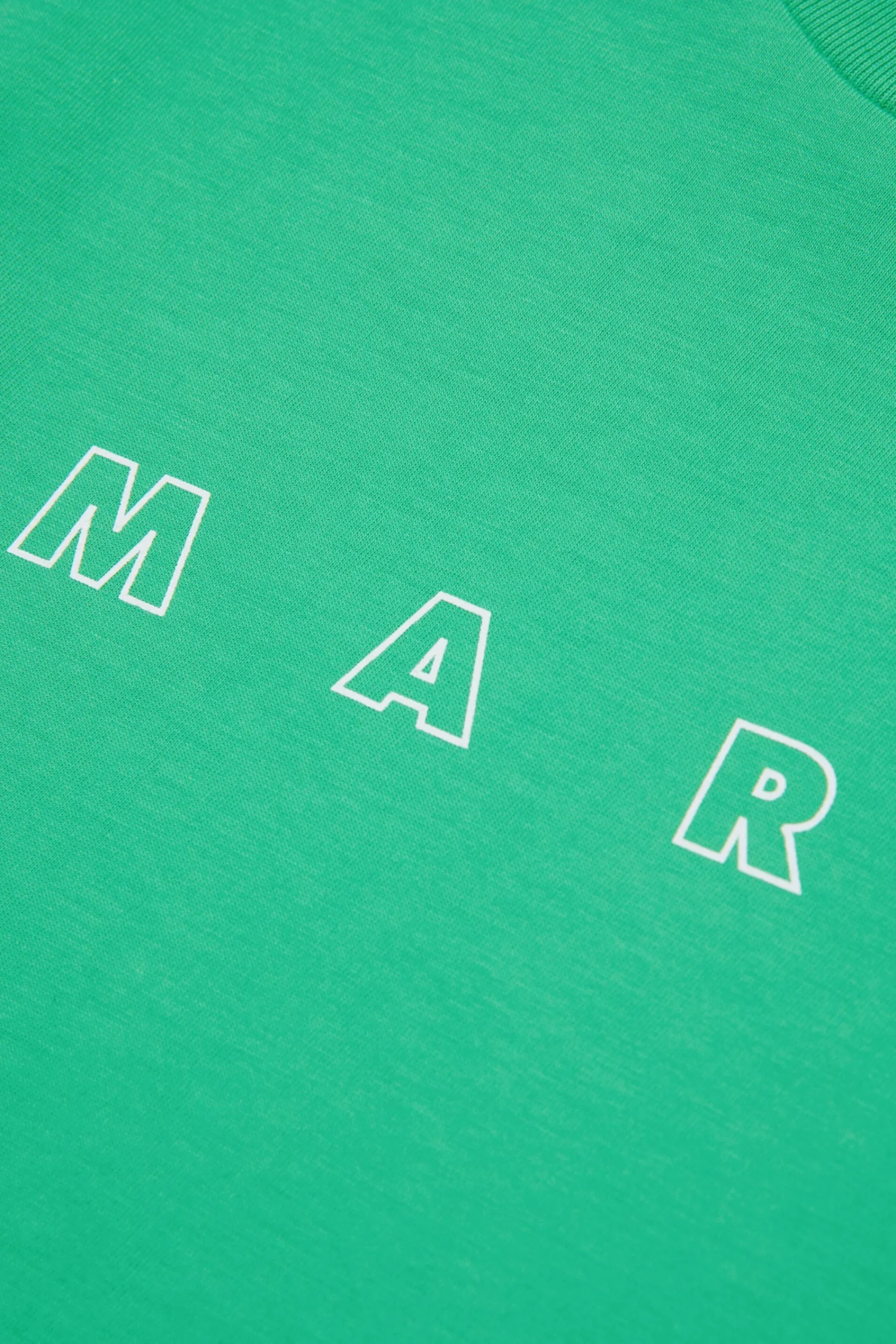 T-Shirts | Logomania>MARNI Outline branded T-shirt pastel green