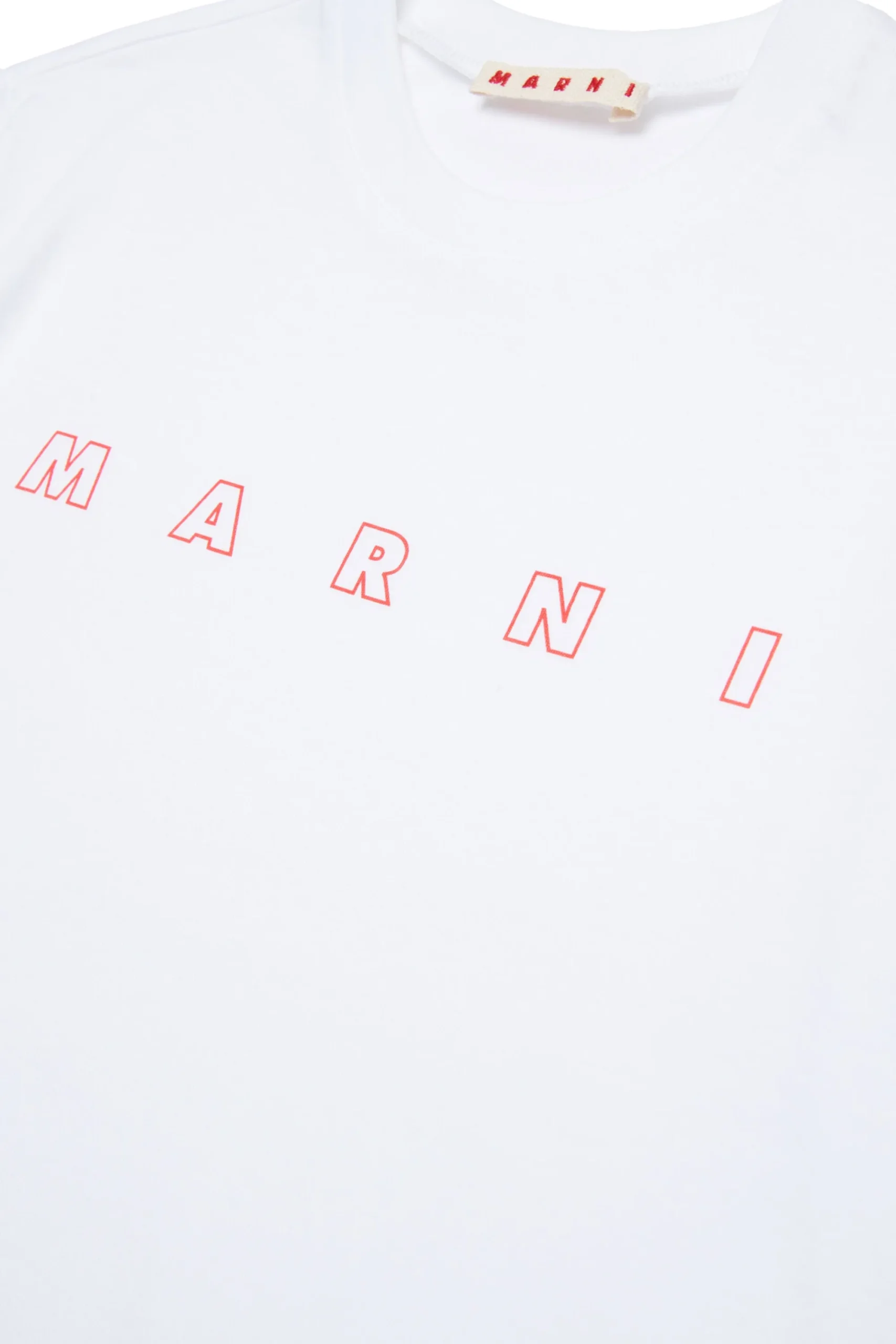 T-Shirts | Logomania>MARNI Outline branded T-shirt white