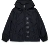 Jackets And Padded Jackets | Logomania>MARNI Outline branded windbreaker jacket black